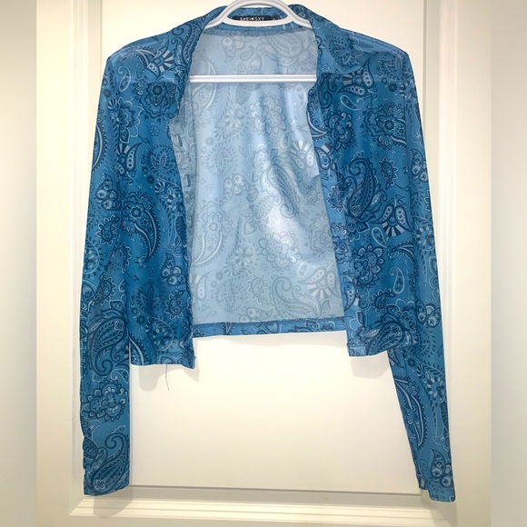 Blue Mesh Country Long Sleeve - Picture 3 of 3